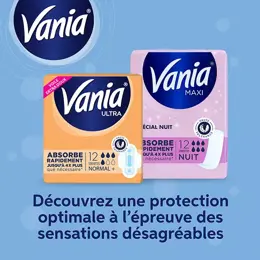 Vania Ultra Extra Finesse Serviettes Périodiques Normal+ 12 protections