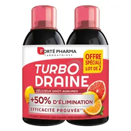 Forté Pharma TurboDraine Agrumes Draineur Minceur Elimination Lot de 2 x 500ml