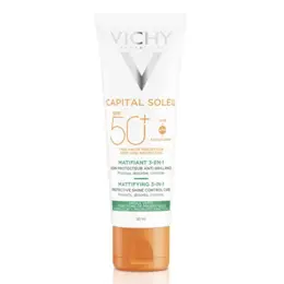 Vichy Capital Soleil Crème Solaire Visage Matifiante 3 en 1 SPF50+ 50ml