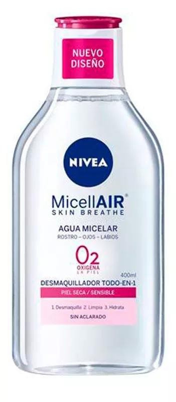 Nivea Agua Micelar Piel Seca o Sensible Micellair 400 ml