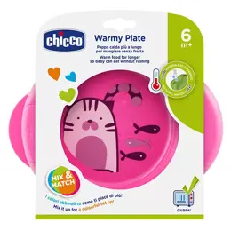 Chicco Repas Assiette Maintien au Chaud 2 en 1 +6m Rose