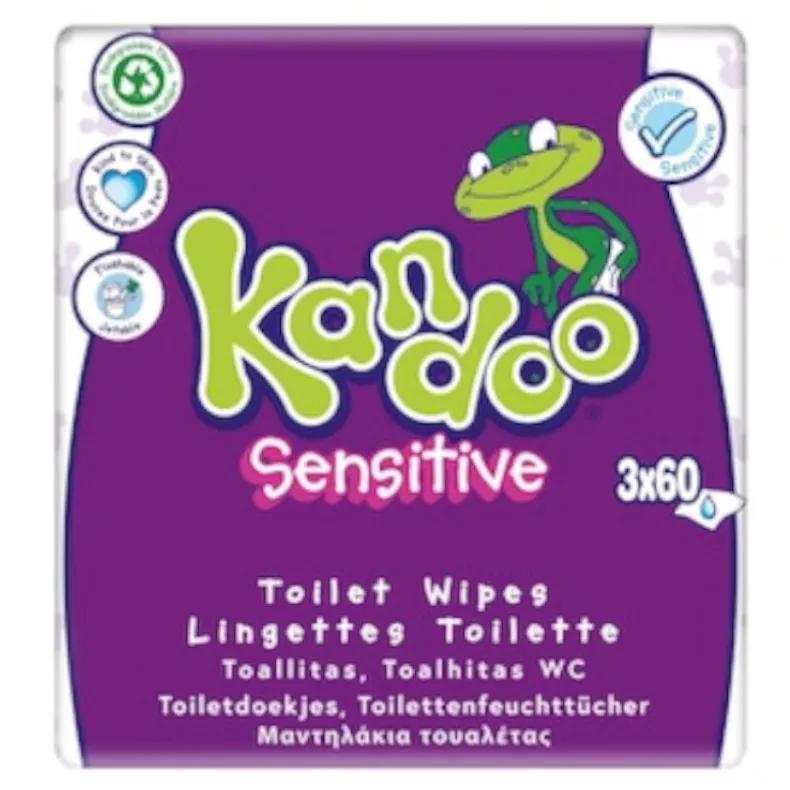 Kandoo Gevoelige Doekjes 3x60 stuks