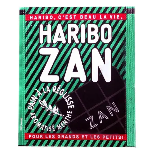Haribo Zan Confiserie à la Réglisse Aromatisée Menthe 12g
