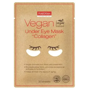 Purederm Vegan Masque Sous Les Yeux Collagène 30 unités