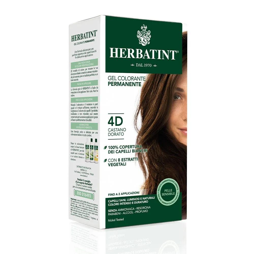 Herbatint Tintura Capelli Gel Permanente 4D Castano Dorato 150 ml