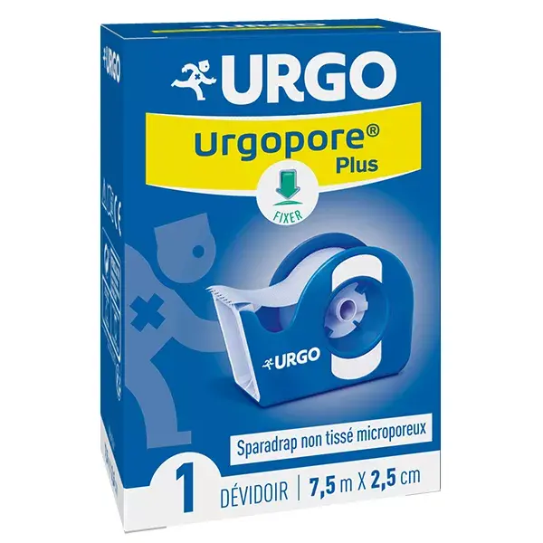Urgo Médical Urgopore Plus Sparadrap Non Tissé Microporeux Dévidoir 7,5m x 2,5cm