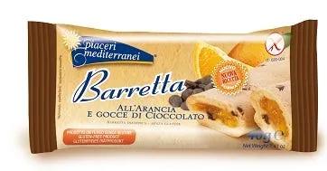 Piaceri Mediterranei Barretta Arancia e Gocce Di Cioccolato Senza Glutine 40 g