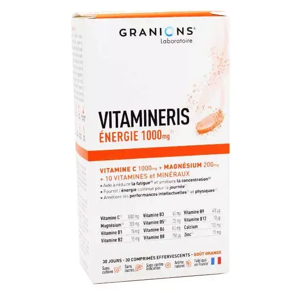Granions Vitamineris Energy 1000mg 30 effervescent tablets