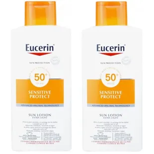 Eucerin Loción Solar Corporal Extra Light SPF50+ 2x400 ml