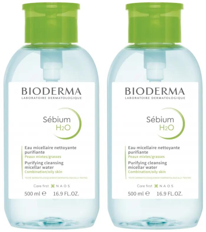Bioderma Sébium Water H2O Micellar Solution 500ml Duplo