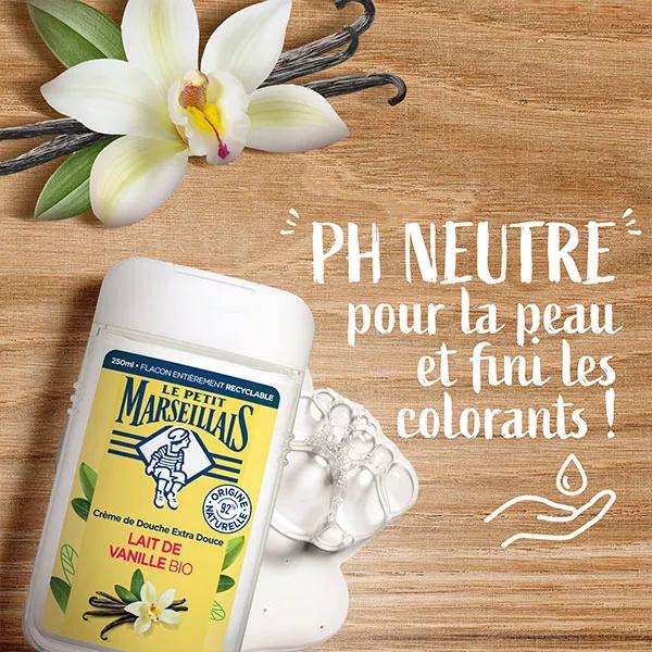 Le Petit Marseillais Gel Douche Extra Doux Lait De Vanille 250ml | Pas Cher