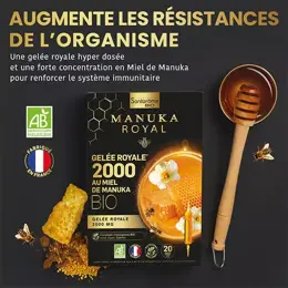 Santarome Bio - Gelée Royale 2000 Miel de Manuka Bio - 20 ampoules