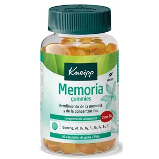 Kneipp Gummies Memoria, Ginseng y Vitaminas 60 Gominolas