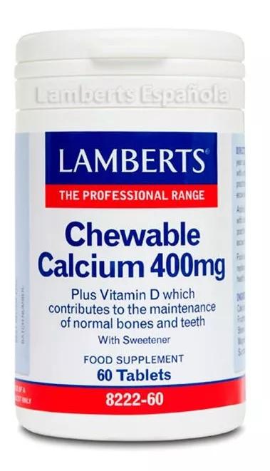 Lamberts Cálcio Mastigável 400mg 60 Comprimidos