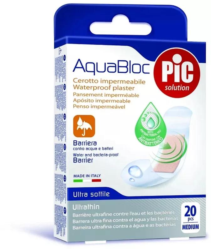 PIC Solution Penso Aquabloc Antibacteriano 19x72mm 20 Unidades