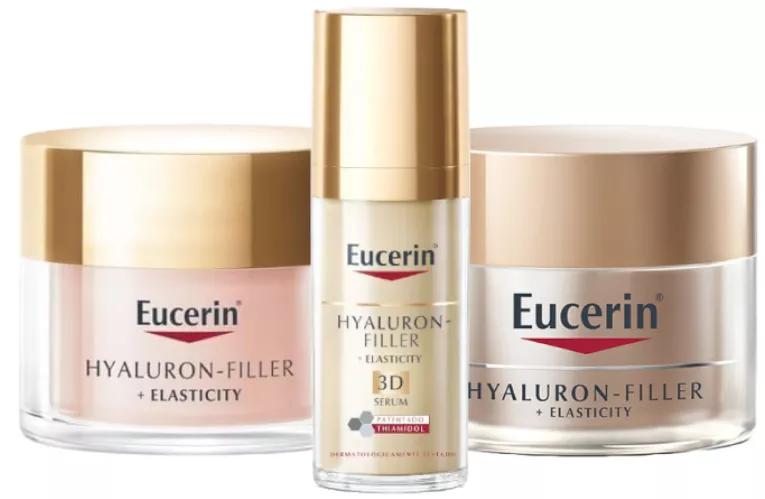 Eucerin Hyalluron Filler+ Elasticiteitsserum 30 ml + Dagcrème 50 ml + Nachtcrème 50 ml