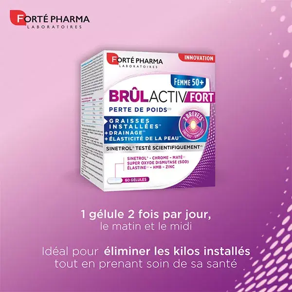 Forté Pharma Brûlactiv Fort Femme 50+ Bruleur de graisses Drainage 60 gélules