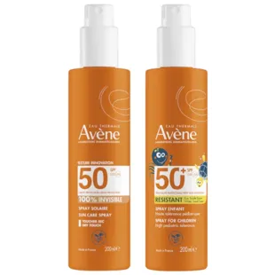 Av&egrave;ne Spray Solaire Haute Protection SPF50+ 200 ml + Spray Enfant SPF50+ 200 ml