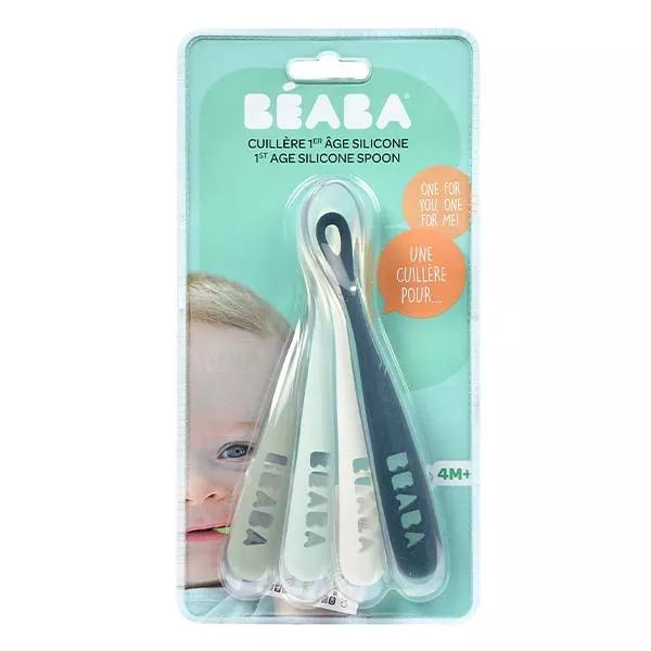 Beaba Cucchiaio Primo Pasto Soft in Silicone Rainbow 4 unità