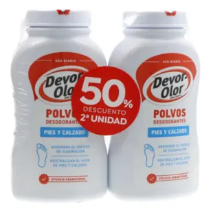 Déodorant en poudre pour pieds et chaussures Devor Olor 100 gr + 100 gr