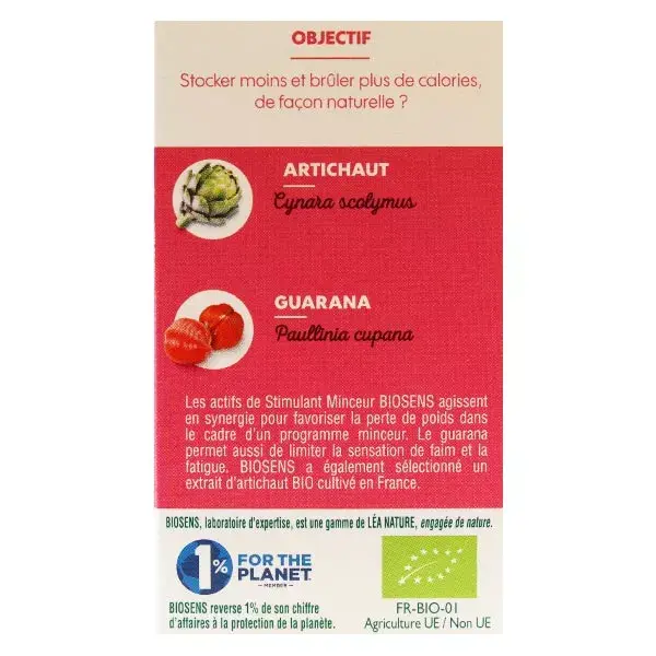 Biosens Slimming Stimulant Organic 45 vegetarian capsules