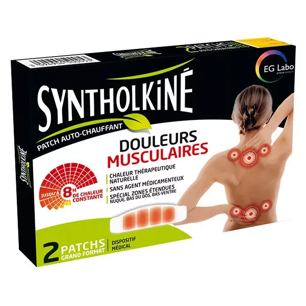 Syntholkine Patch heating pain muscle back 2 patches
