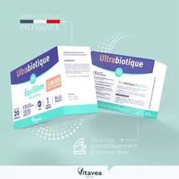 Vitavea Ultrabiotique Équilibre Flore Intestinale 2 mois + 1 mois Offert