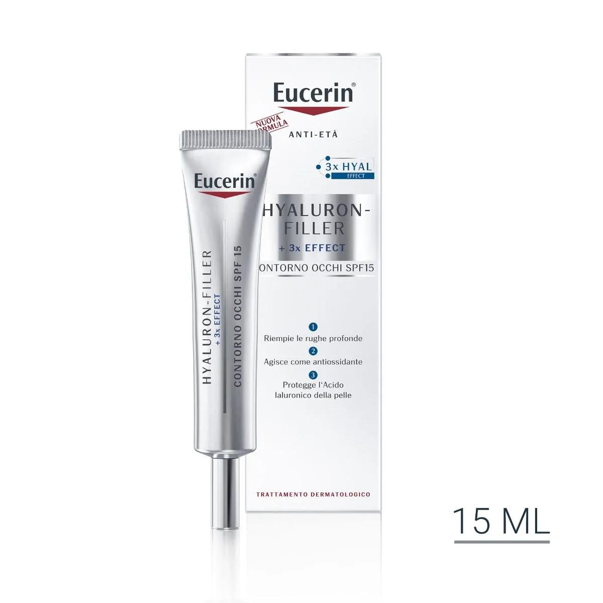 Eucerin Hyaluron-Filler Contorno Occhi Crema Antirughe 15 ml