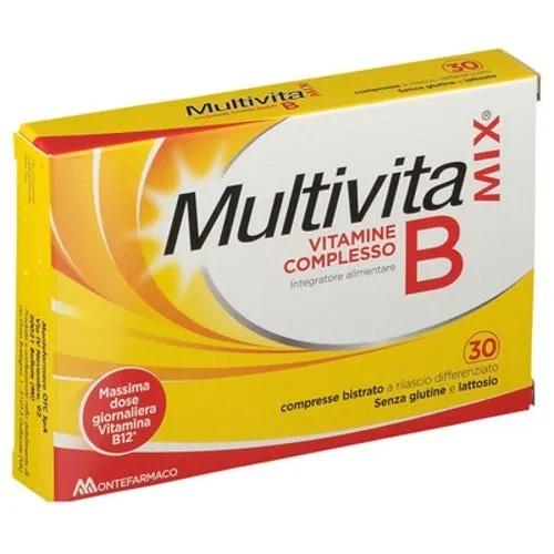 Multivitamix Vitamina B Integratore Contro Stanchezza e Rinforza Le Difese Immunitarie 30 Compresse