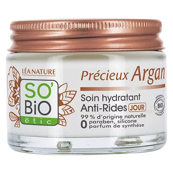 So'Bio Étic Précieux Argan Soin Hydratant Anti-Rides Jour Bio 50ml
