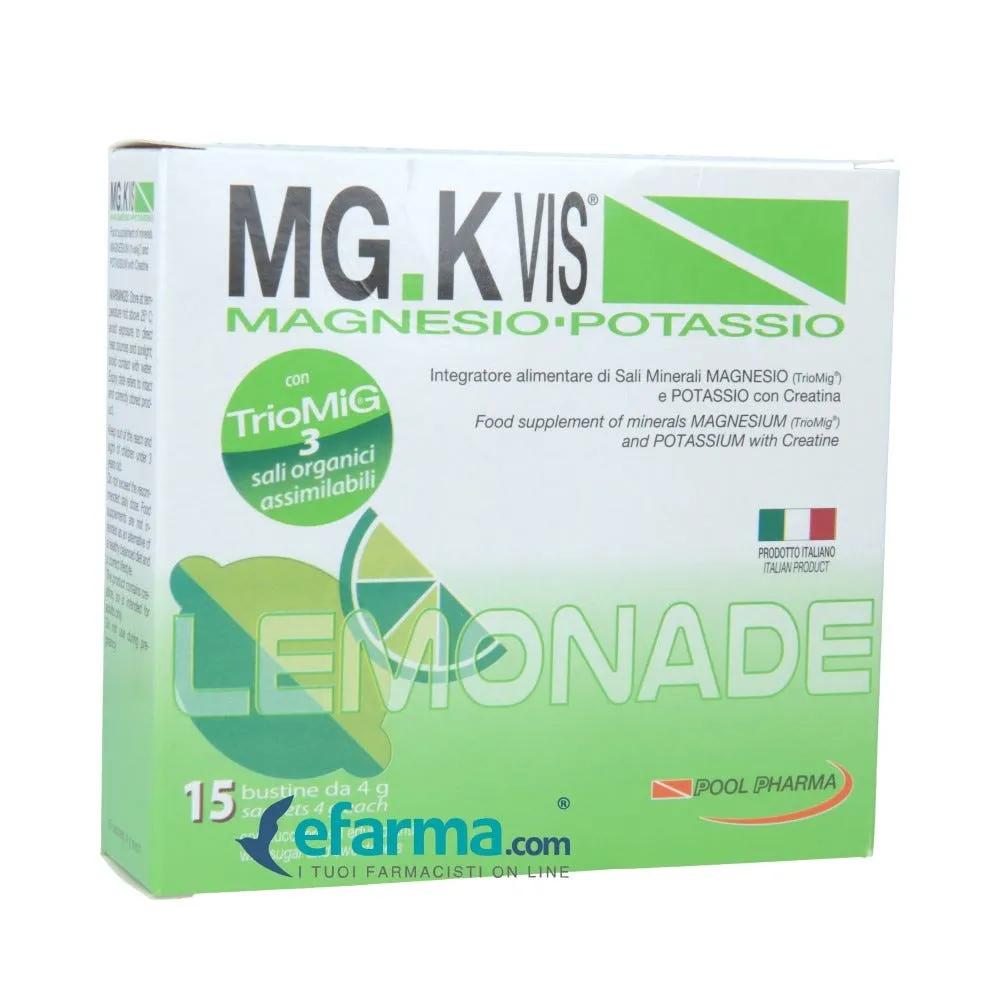 MG.K Vis Magnesio Potassio Lemonade Integratore Sali Minerali 15 Bustine