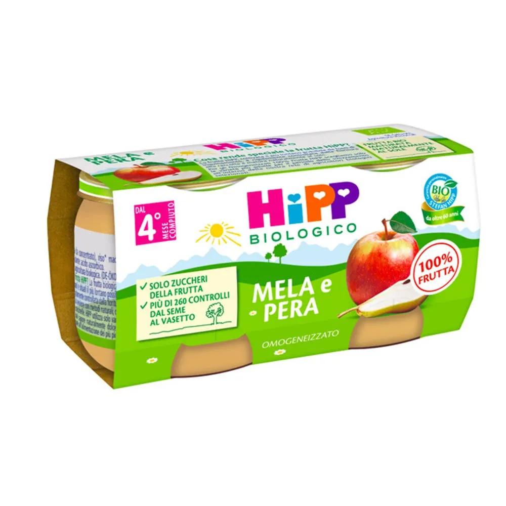 Hipp Biologico Omogeneizzato Mela E Pera 2 x 80 g