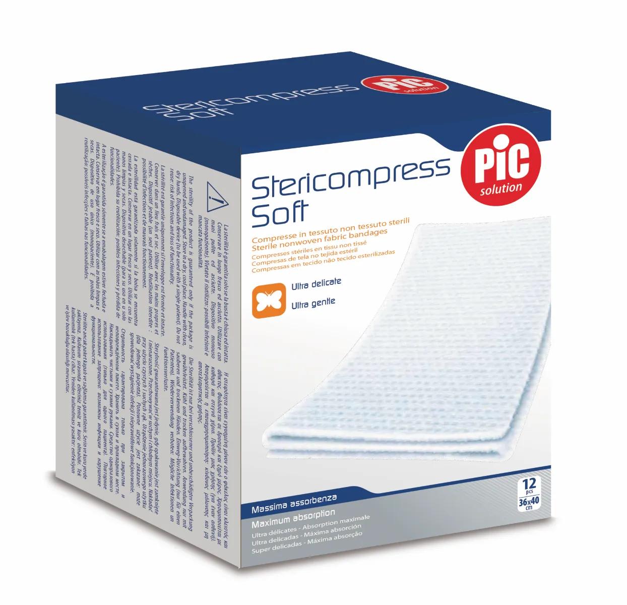 Pic Stericompress Soft Tessuto Non Tessuto 7,5x7,5 cm 12 Garze