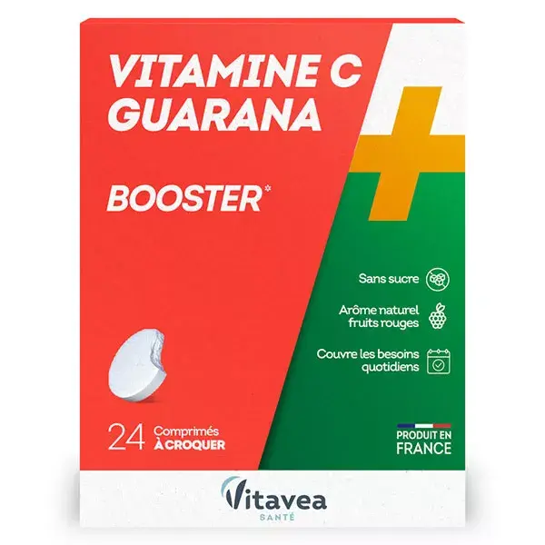 Nutrisanté vitamin C + Guarana tablets 24