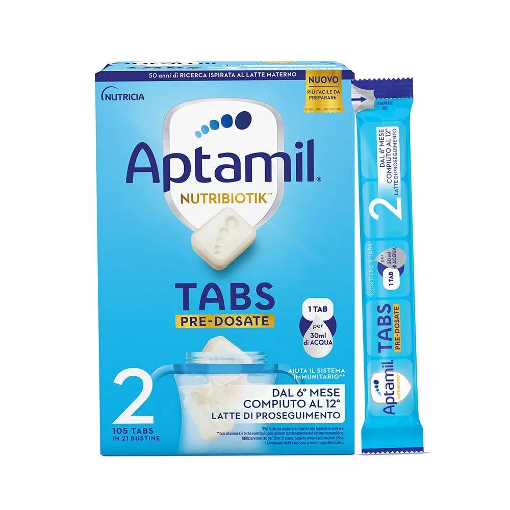 Aptamil Tabs 2 Latte di Proseguimento in Tabs Predosate, Dal 6°Mese al 12° mese, 21 Bustine