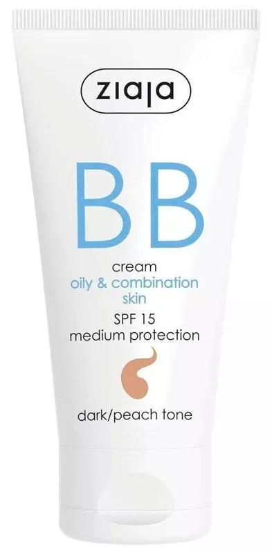 Ziaja BB Cream Peles oleosas e Mistas SPF15 Tom Escuro 50ml