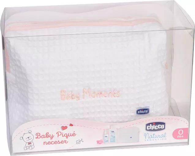 Chicco Trousse De Toilette Baby Moments Rose Piqué +0m