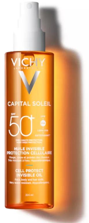 Vichy Capital Soleil Óleo Invisível Cell Protect SPF50+ 200 ml
