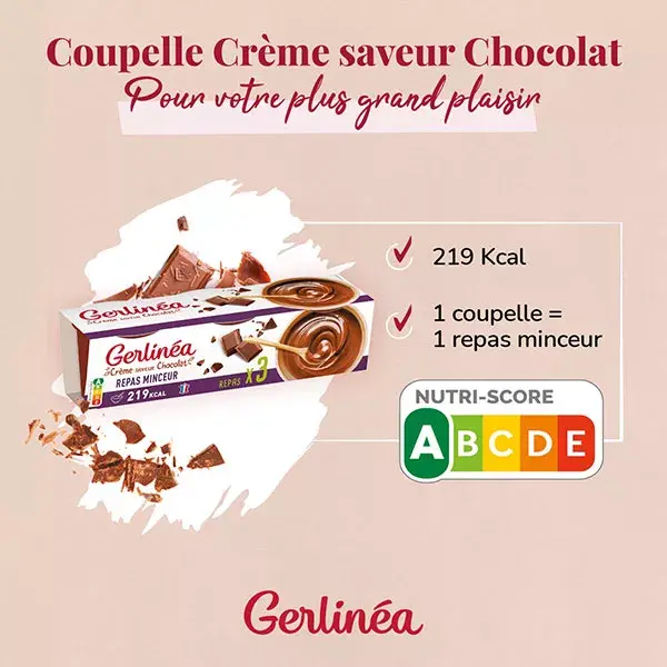 Gerlinéa Repas Minceur Crème Chocolat 3 x 210g