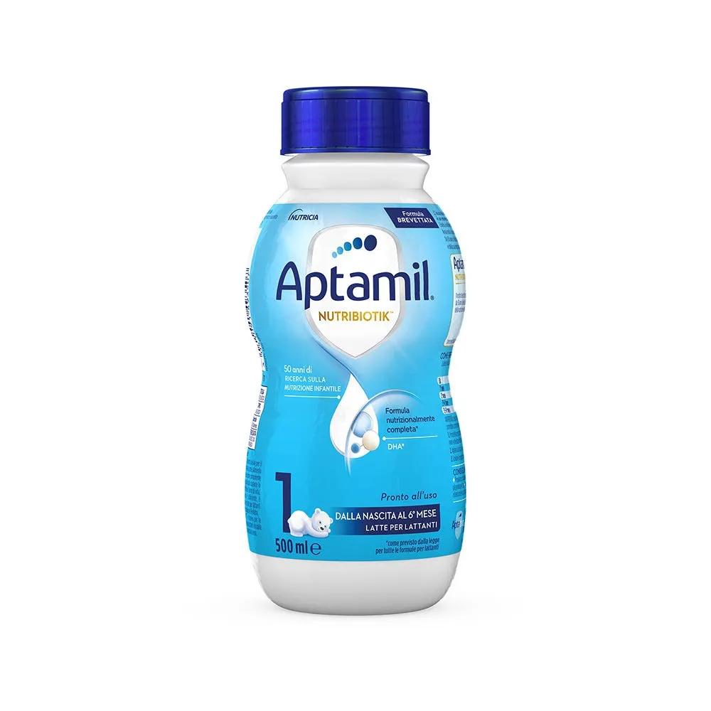 Aptamil 1, Latte di Partenza, Latte Liquido per Lattanti dalla Nascita al 6° Mese Compiuto, 500ml