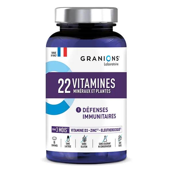 Granions 22 Vitaminas de defensa inmunitaria 90 comprimidos
