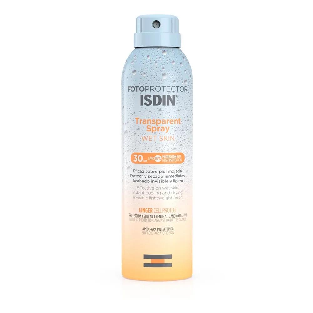 Fotoprotector ISDIN Spray Trasparente Wet Skin SPF 30 Protezione Corpo 250 ml