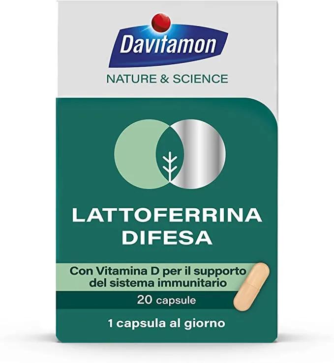 Davitamon Lattoferrina Difesa 200mg Integratore per il Supporto del Sistema Immunitario 20 Capsule