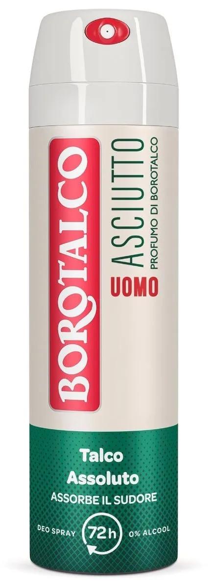 Borotalco Deodorante Uomo Spray Asciutto Borotalco Senza Alcool Profumo Borotalco 150 ml