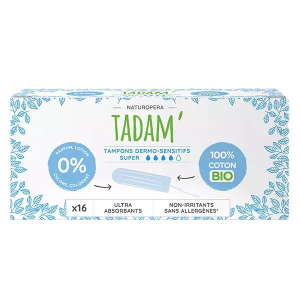 Tadam' Hygiène Féminine Tampon Dermo-Sensitivo Super Bio 16 unidades