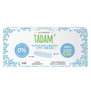 Tadam' igiene Femminile Proteggi-Slip Dermo-Sensitive Super Bio 16 unità