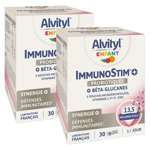 Alvityl ImmunoStim+ Probiotici Difese Immunitarie a partire da 3 anni Lotto di 2x30 sticks