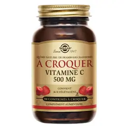 Solgar Vitamine C 500mg Framboise Cranberry 90 comprimés à croquer