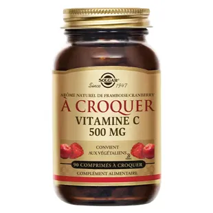 Solgar vitamina C 500 mg Lampone Mirtillo Integratore Alimentare 90 compresse da masticare