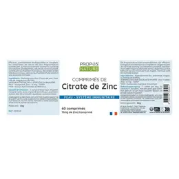 Propos'Nature Citrate de Zinc 60 comprimés